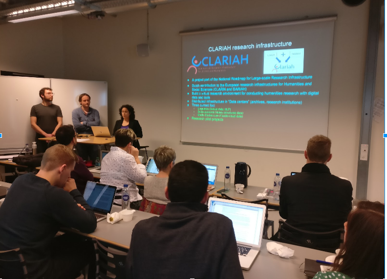 Jaap Blom, Rob Wegter, Liliana Melgar representing CLARIAH at the BigVideo Conference